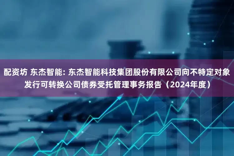 配资坊 东杰智能: 东杰智能科技集团股份有限公司向不特定对象发行可转换公司债券受托管理事务报告（2024年度）
